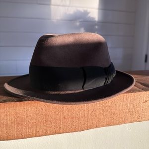 Lock & Co. Hatters Brown Fedora size 7 slightly stretched